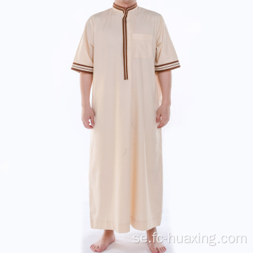 Original Daffah snurrade polyester långärmad islamisk klänning